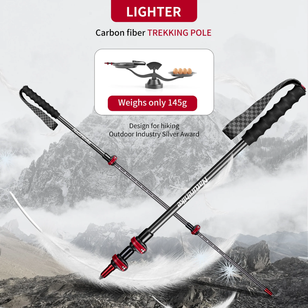 Naturehike Hoar Trek EXT2 Ultra Light Carbon Fiber Outer Lock Trekking Pole