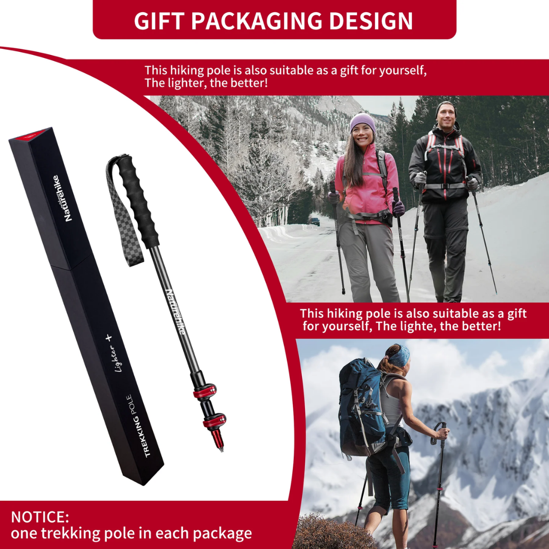Naturehike Hoar Trek EXT2 Ultra Light Carbon Fiber Outer Lock Trekking Pole