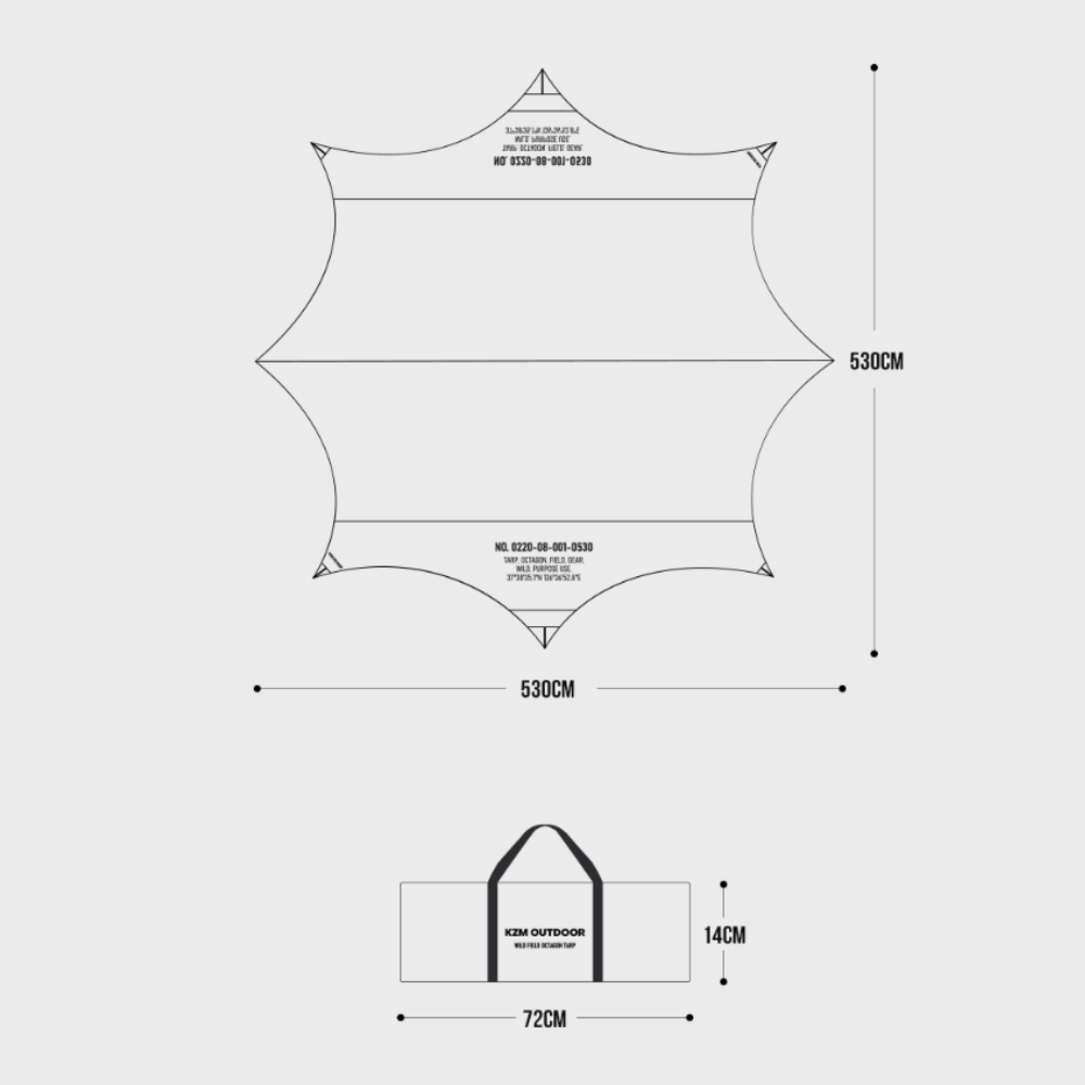 KZM Wild Field Octagon Tarp