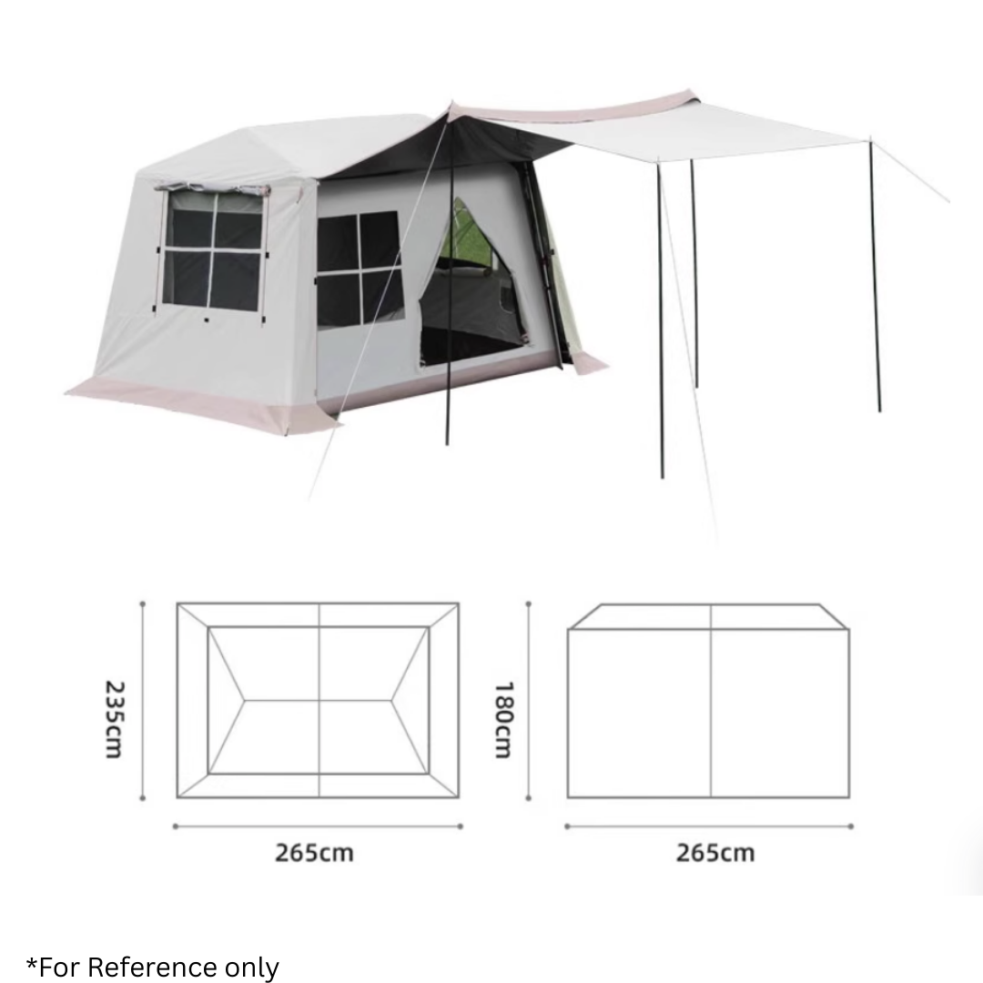 Stoic 6.0 Village Automatic Tent without Side Curtains - Black