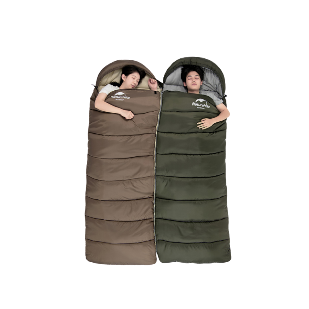 Naturehike U150 U Series Envelope Sleeping Bag with Hood - Grey