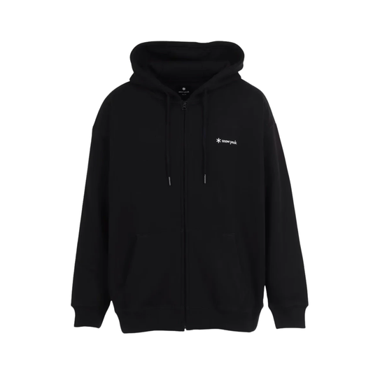 Snow Peak Logo Zip Up Hoodie - Black