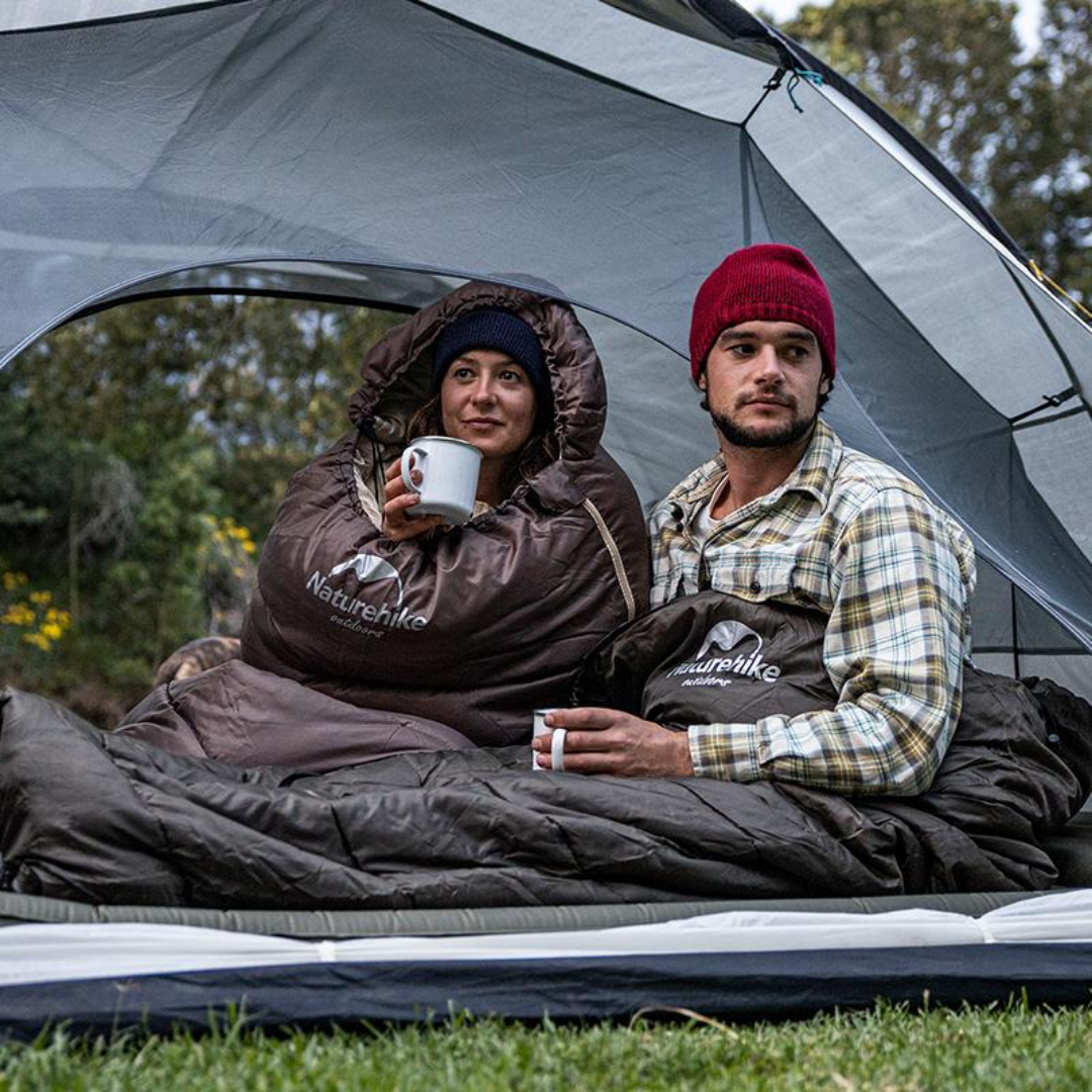 Naturehike U150 U Series Envelope Sleeping Bag with Hood - Grey
