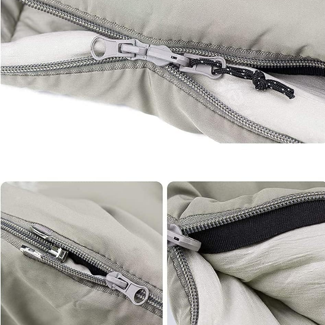 Naturehike M180 Envelope Washable Cotton Sleeping Bag with Hood Left Zipper - Green