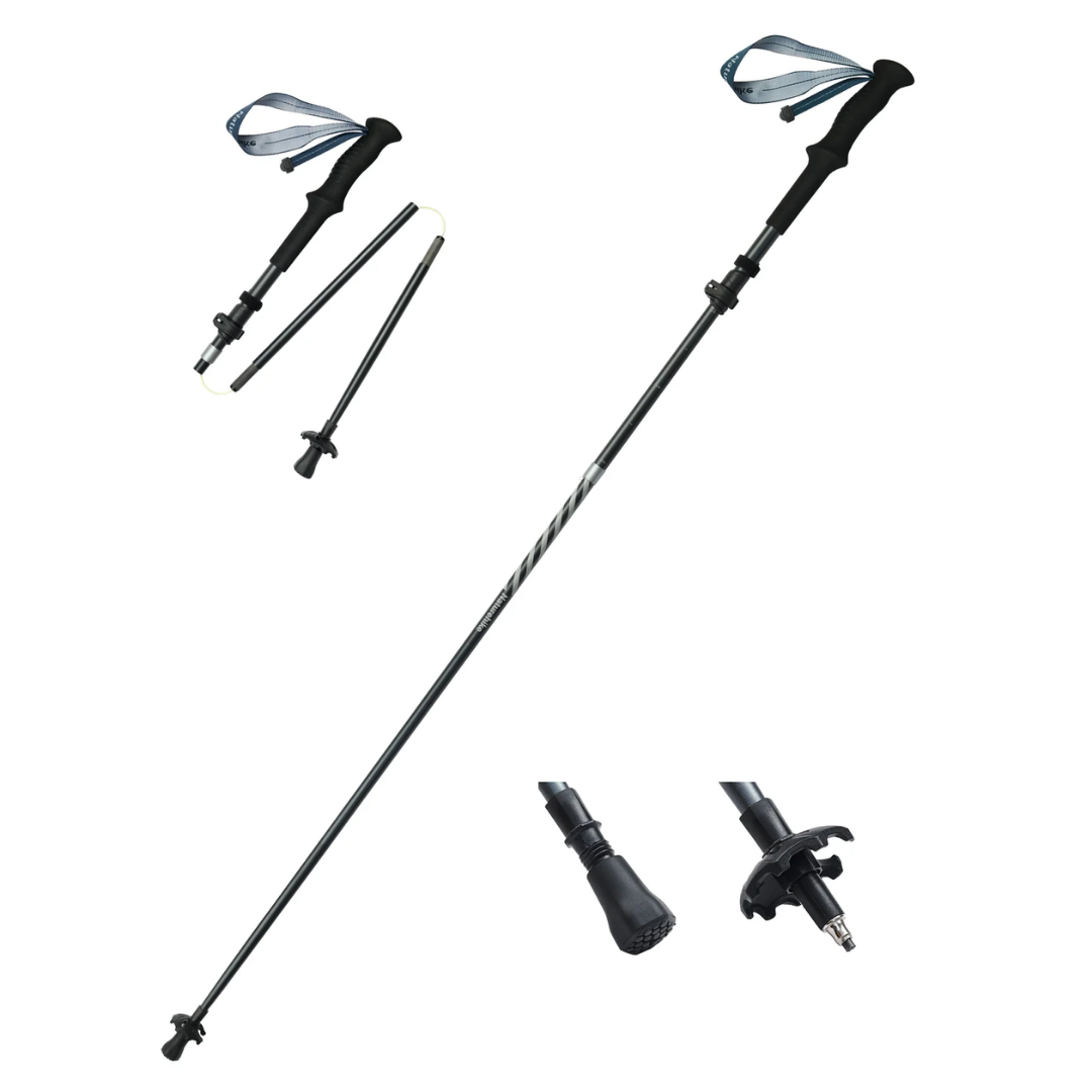 Naturehike Gale Pro Aluminum Five-Section Adjustable Folding Trekking Pole - 115-135cm (2pcs)