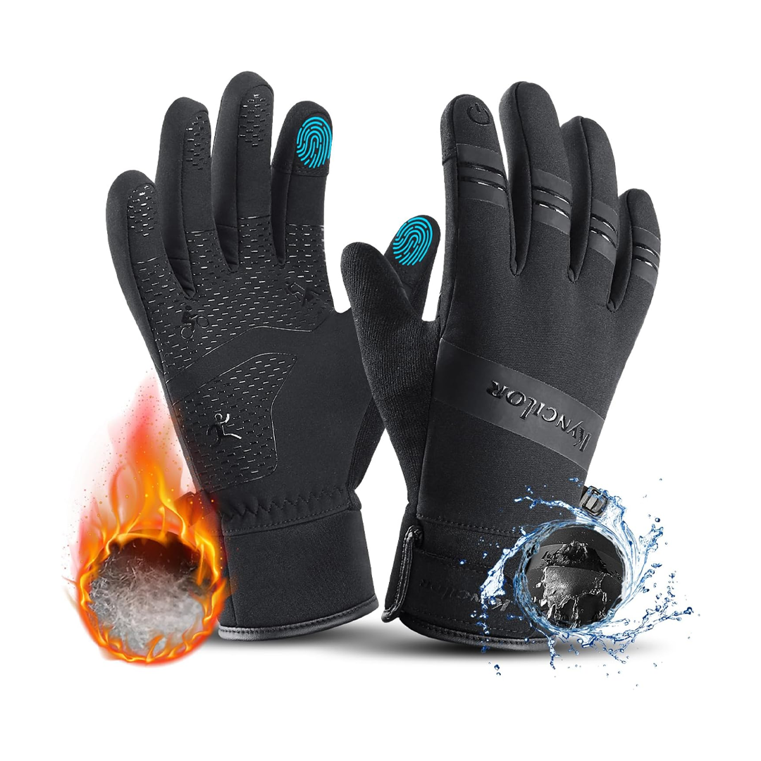 Kyncilor Winter Keep Warm 3M Outdoor Gloves - Black