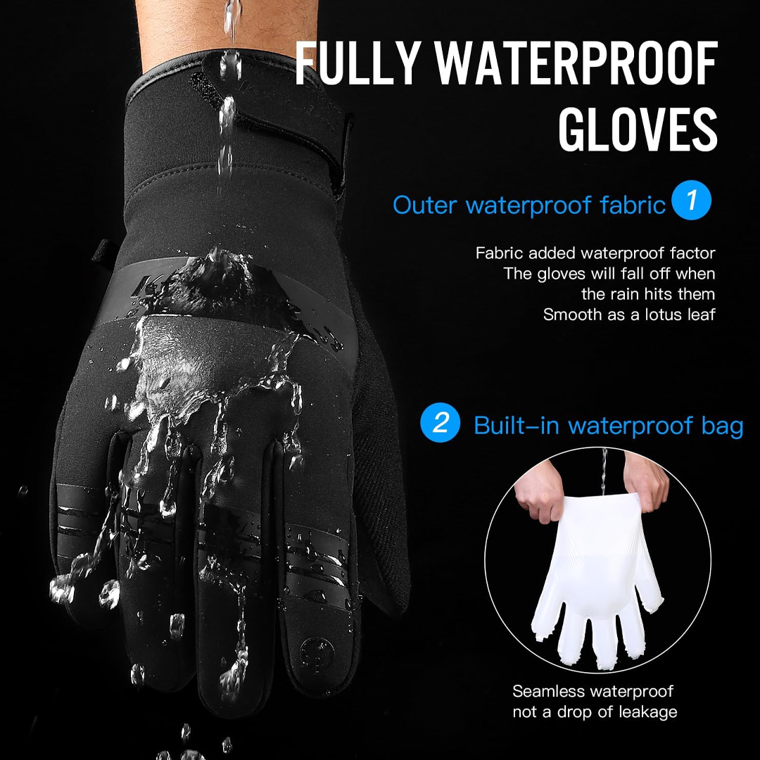 Kyncilor Winter Keep Warm 3M Outdoor Gloves - Black