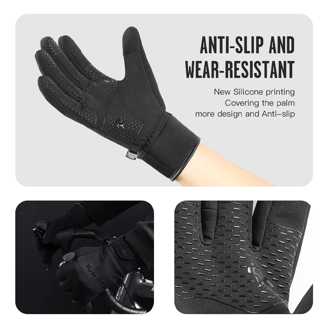 Kyncilor Winter Keep Warm 3M Outdoor Gloves - Black