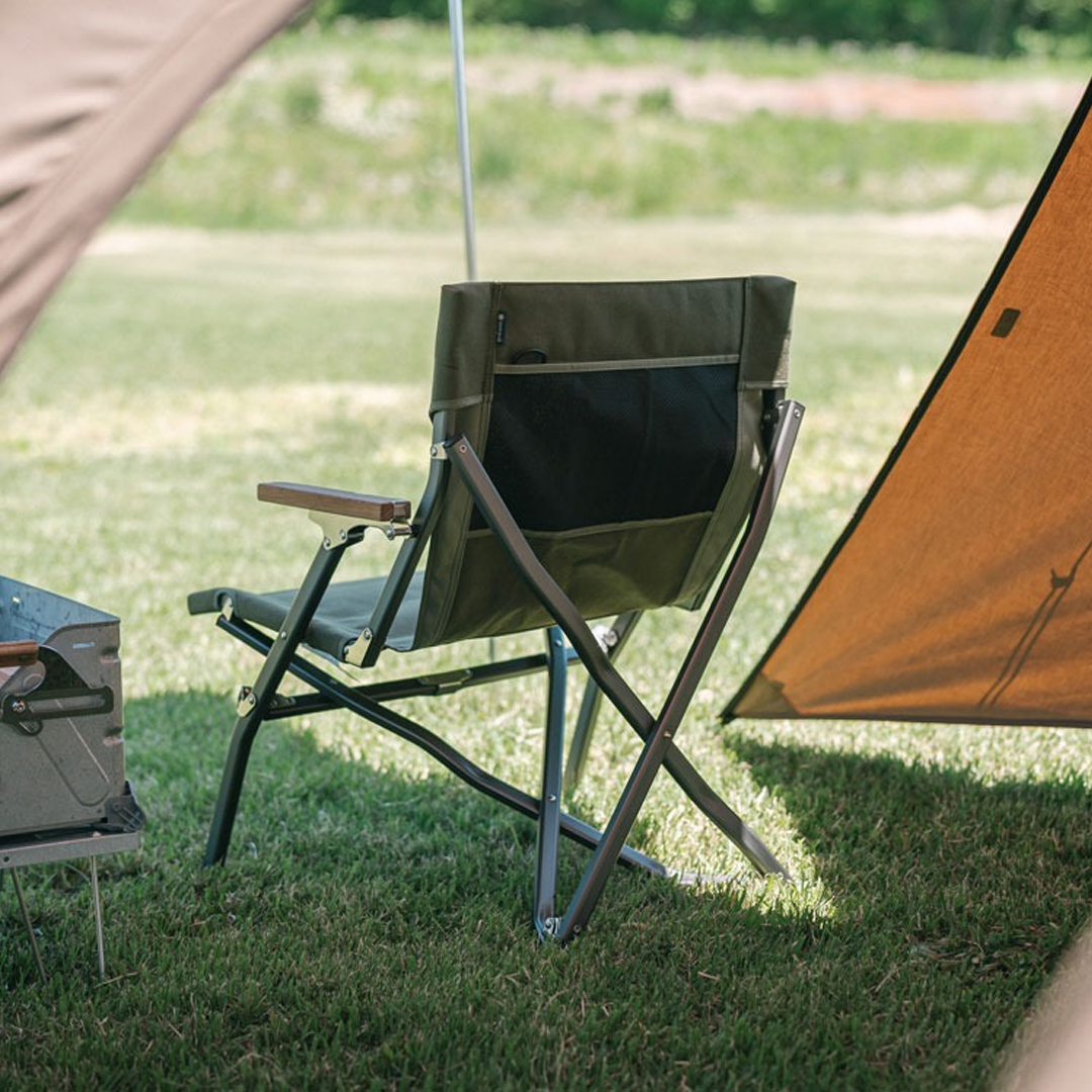 Snow Peak Luxury Low Beach Chair - Dark Green