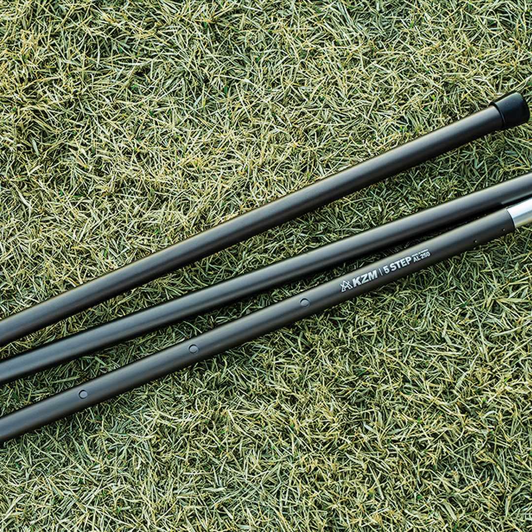 KZM 5 Stage Adjustable 250cm Aluminum Tarp Pole