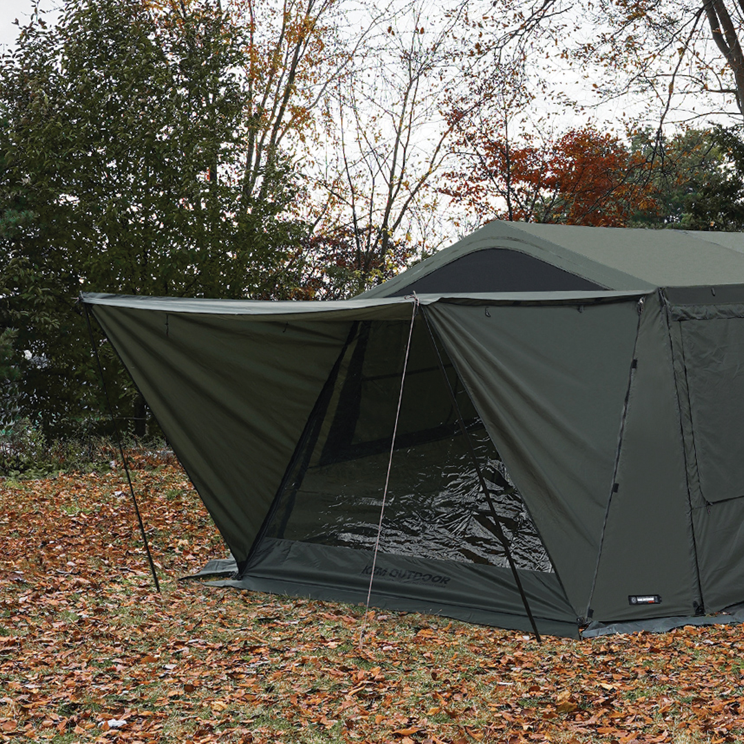 KZM Wildfield Oscar House Tent Black Smog TPU Windscreen