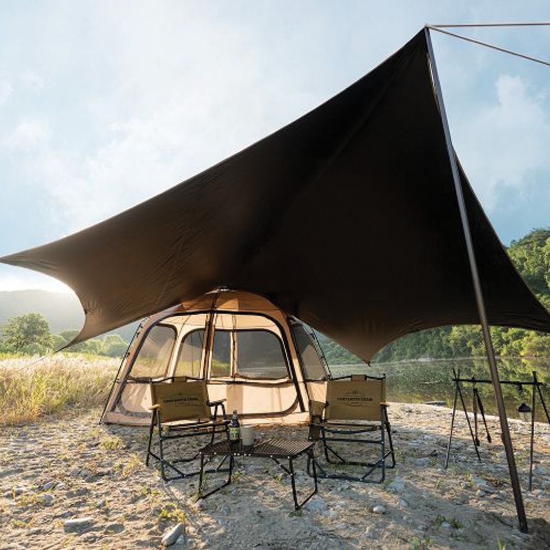 KZM Wild Field Hexa Tough Black Tarp
