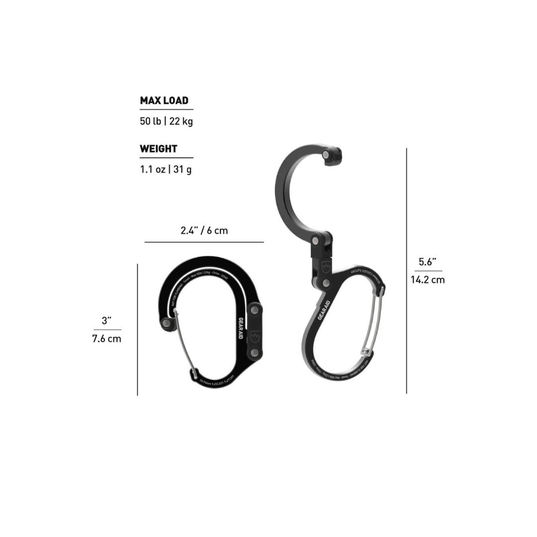 Gear Aid Heroclip Small- Stealth Black/ Black & Red