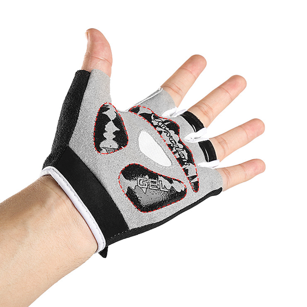 Kyncilor Open Finger Cycling Gloves Anti-slip Gel Cycling Gloves Anti-slip Shockproof Mountain Road Sports Gloves