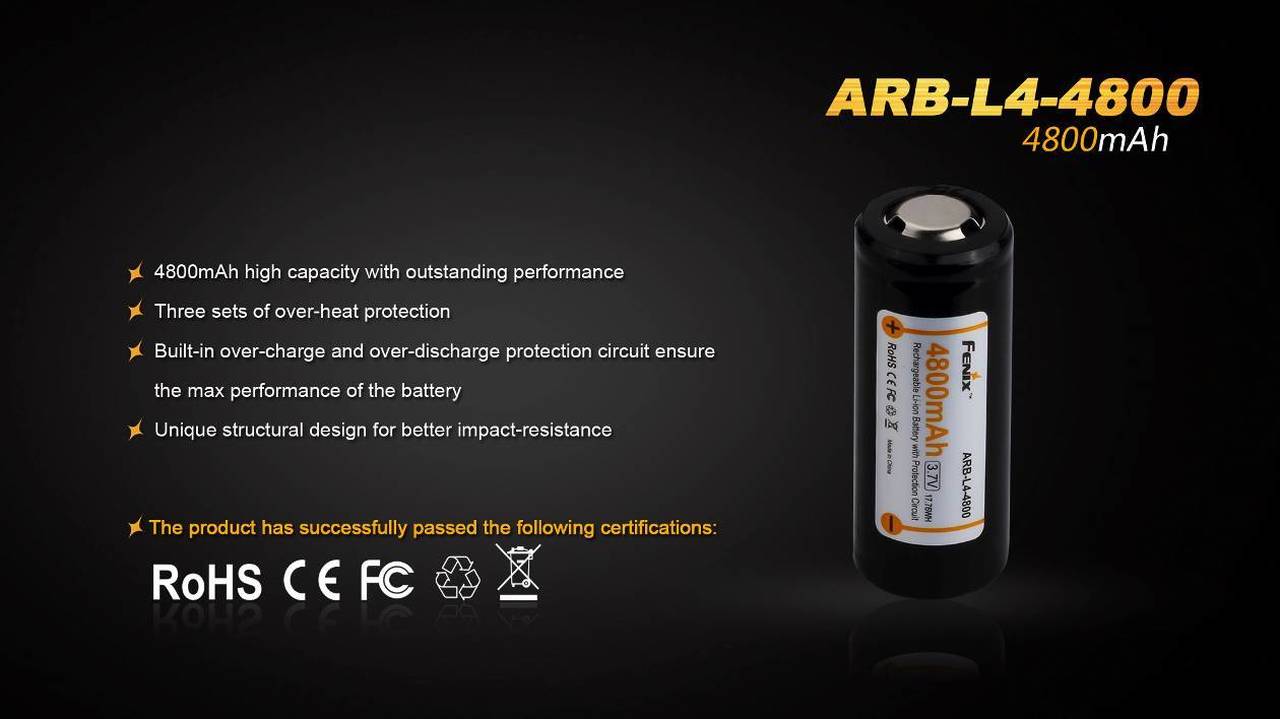 Fenix ARB-L4-4800 26650 Battery
