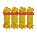 Camp Leader 4 Pcs Reflective Rope 4MM - YELLOW
