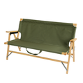 Camp Leader Camping Wooden Long Chair - Green