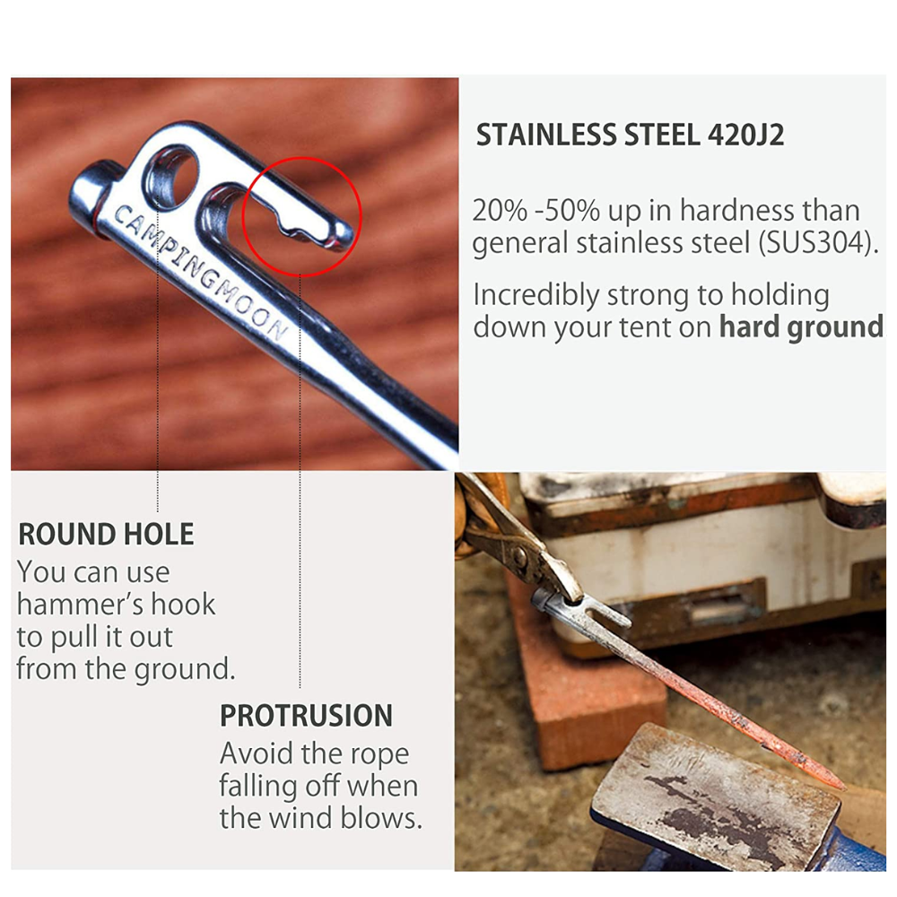 Campingmoon High Corrosion Resistance Stainless Steel - 26CM