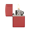 Zippo 233ZL Red Matte With Zippo Logo - Refillable Windproof Lighter