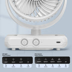 Lemoistar FC1 Multi Function 4000mAh Rechargeable Table Fan
