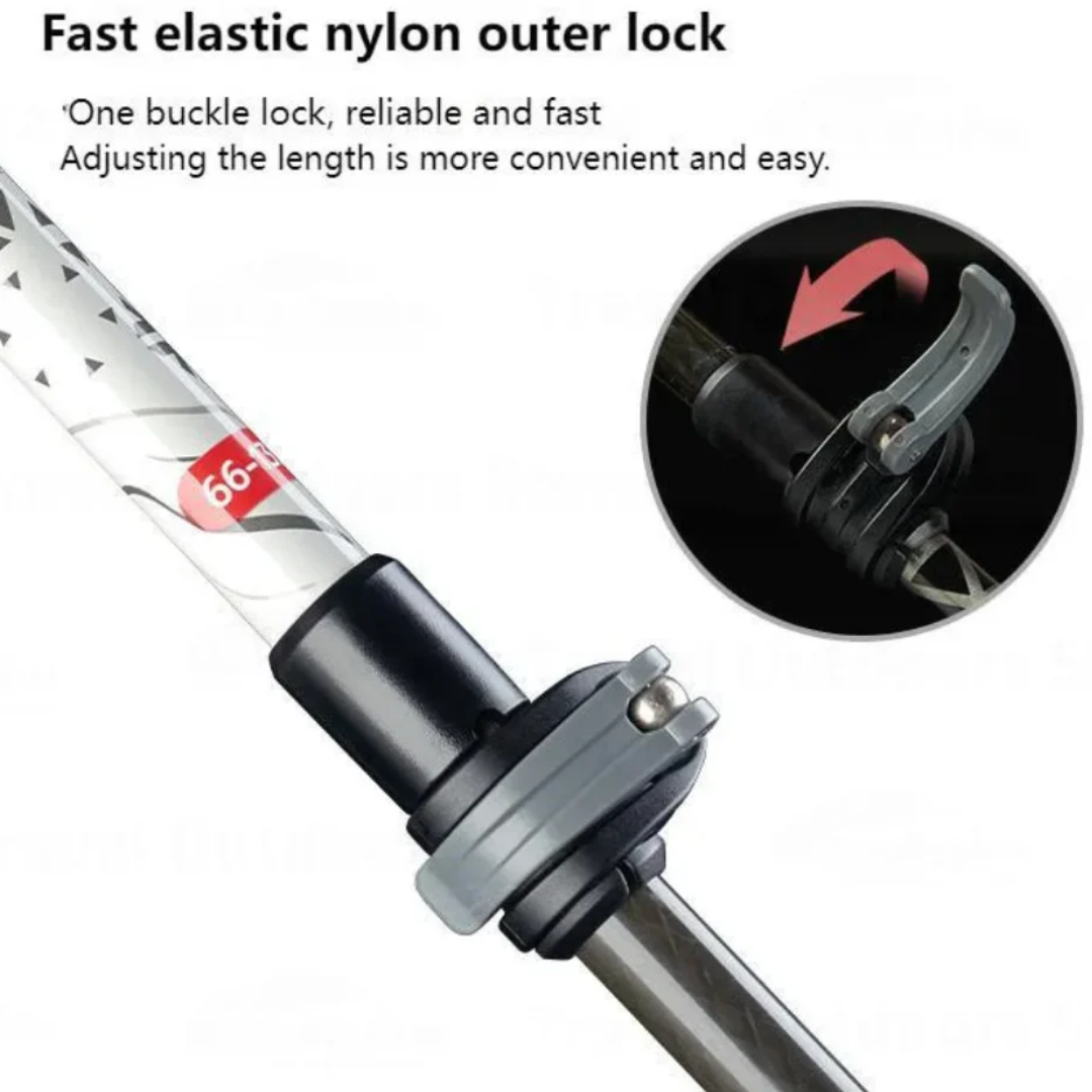 Naturehike Hoar UL Carbon Aluminum Outer Lock Trekking Pole 60-120cm - White