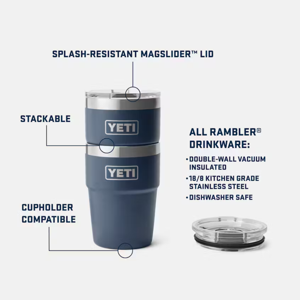 YETI Rambler® 16 OZ Stackable Cup With Magslider™ Lid