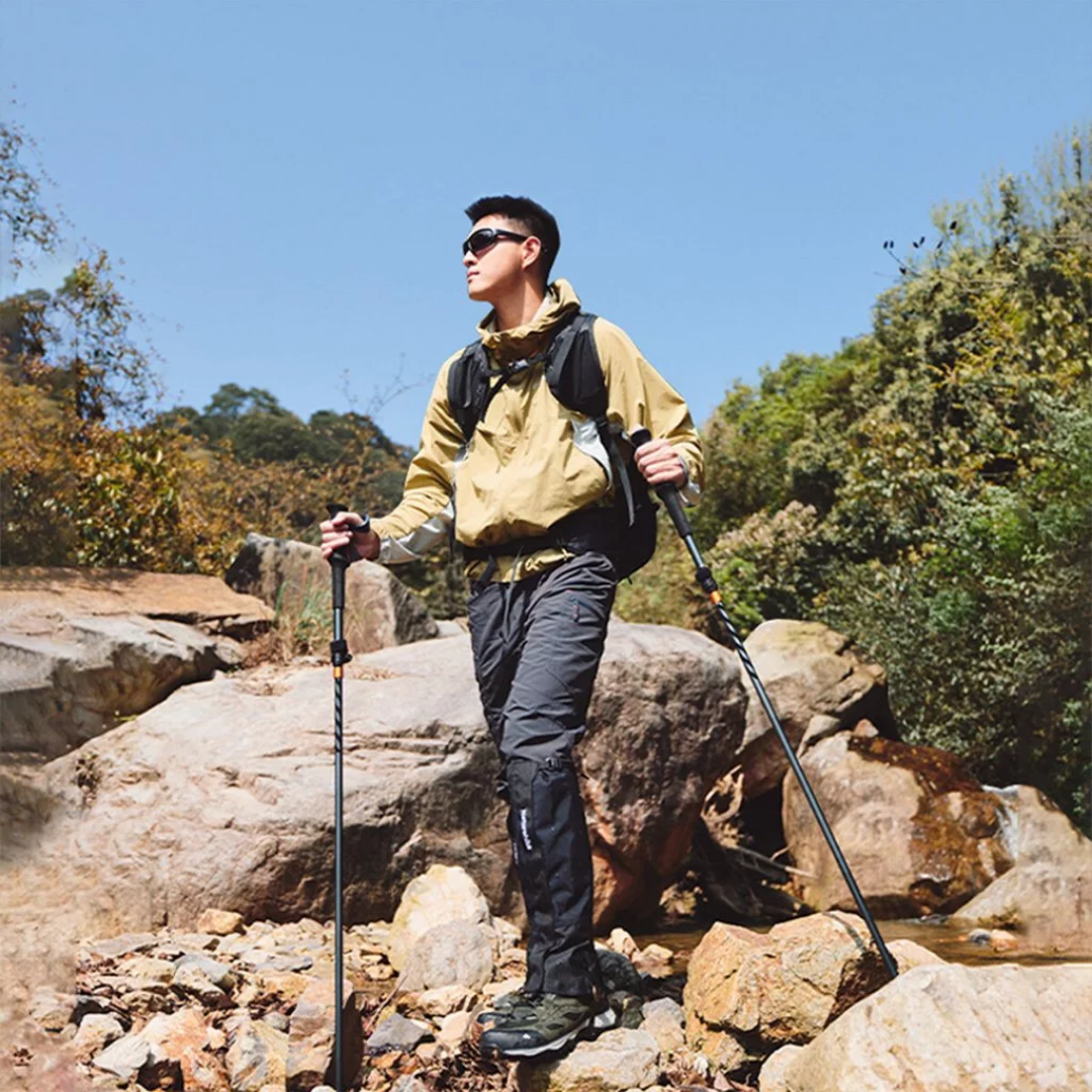 Naturehike Qing Yue Pro Three Section 7075 Aluminium Alloy Trekking Pole 56-120cm - Black