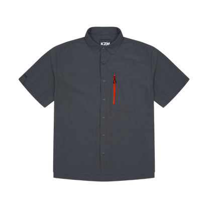 KZM Out Pocket Short-Sleeved Shirt - Charcoal