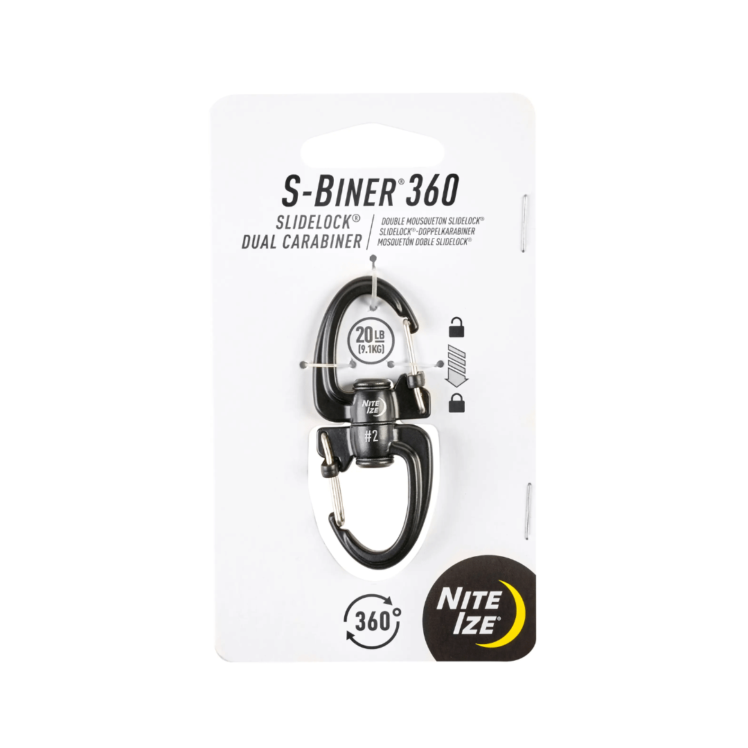 Nite Ize S Biner 360 Locking Dual Carabiner - Black