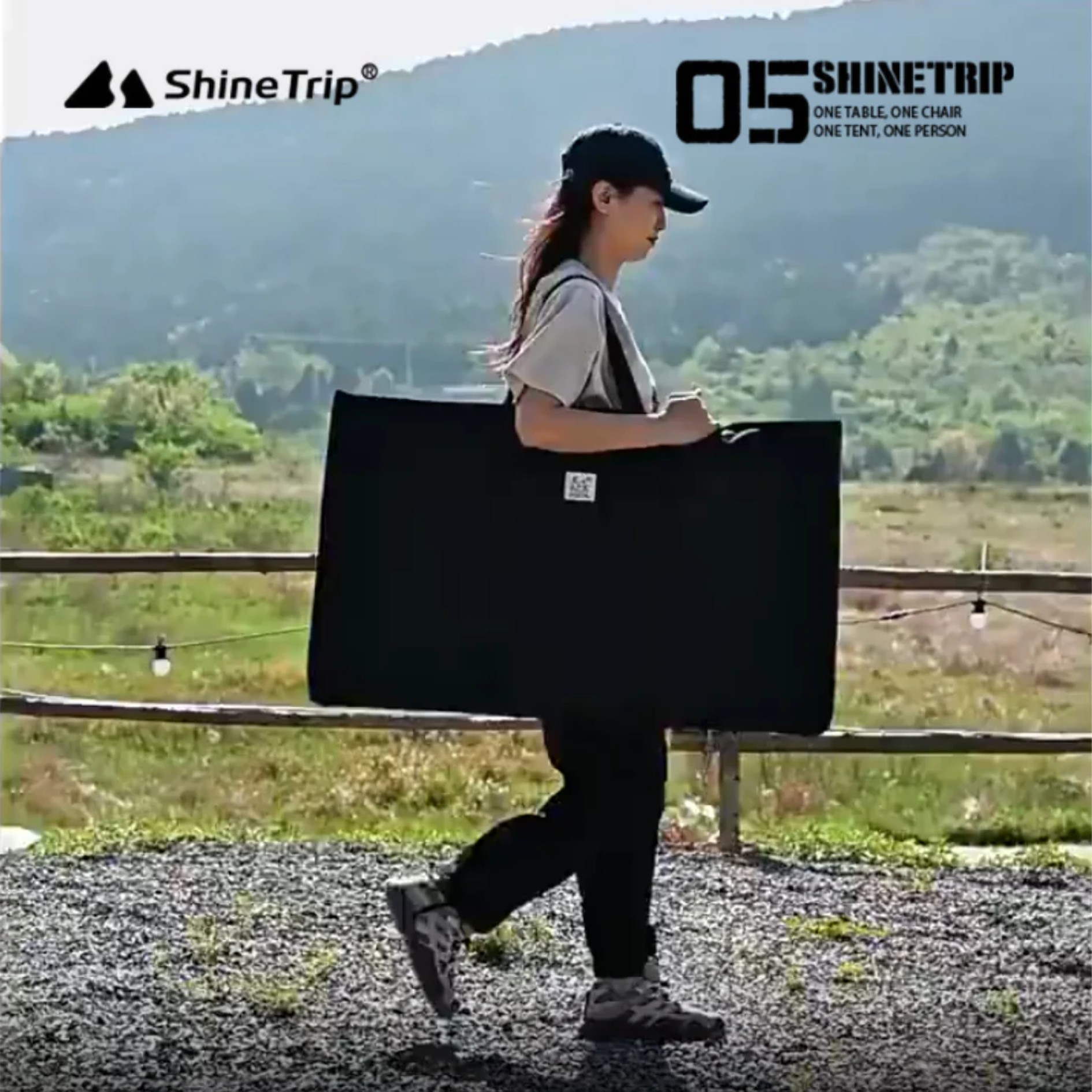 ShineTrip Black Mist IGT Camping Table Storage Bag - Black