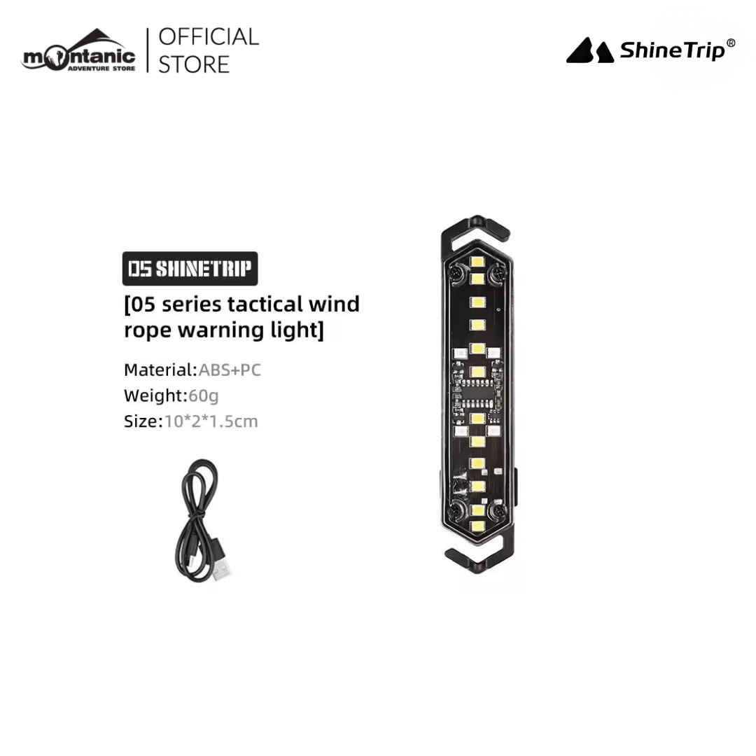 ShineTrip 05 Series Wind Rope Warning Light - Black