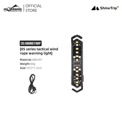 ShineTrip 05 Series Wind Rope Warning Light - Black