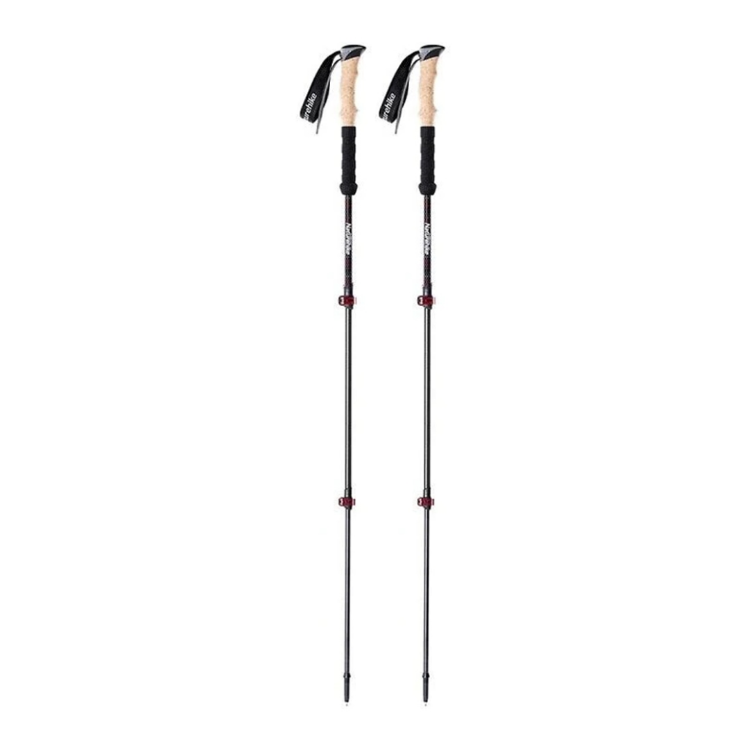 Naturehike Far Wind Three Section Telescopic Carbon Trekking Pole - Red