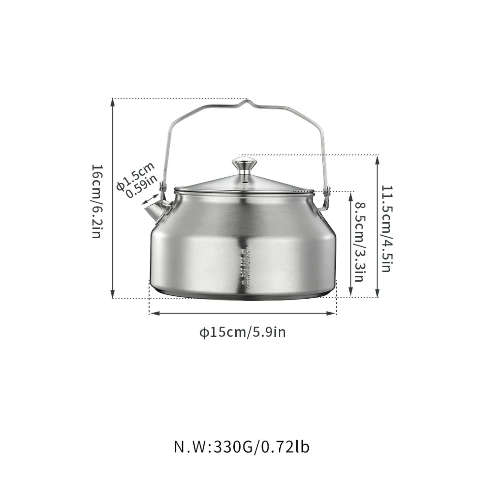 Campingmoon Mini Bonfire Kettle 1.0L