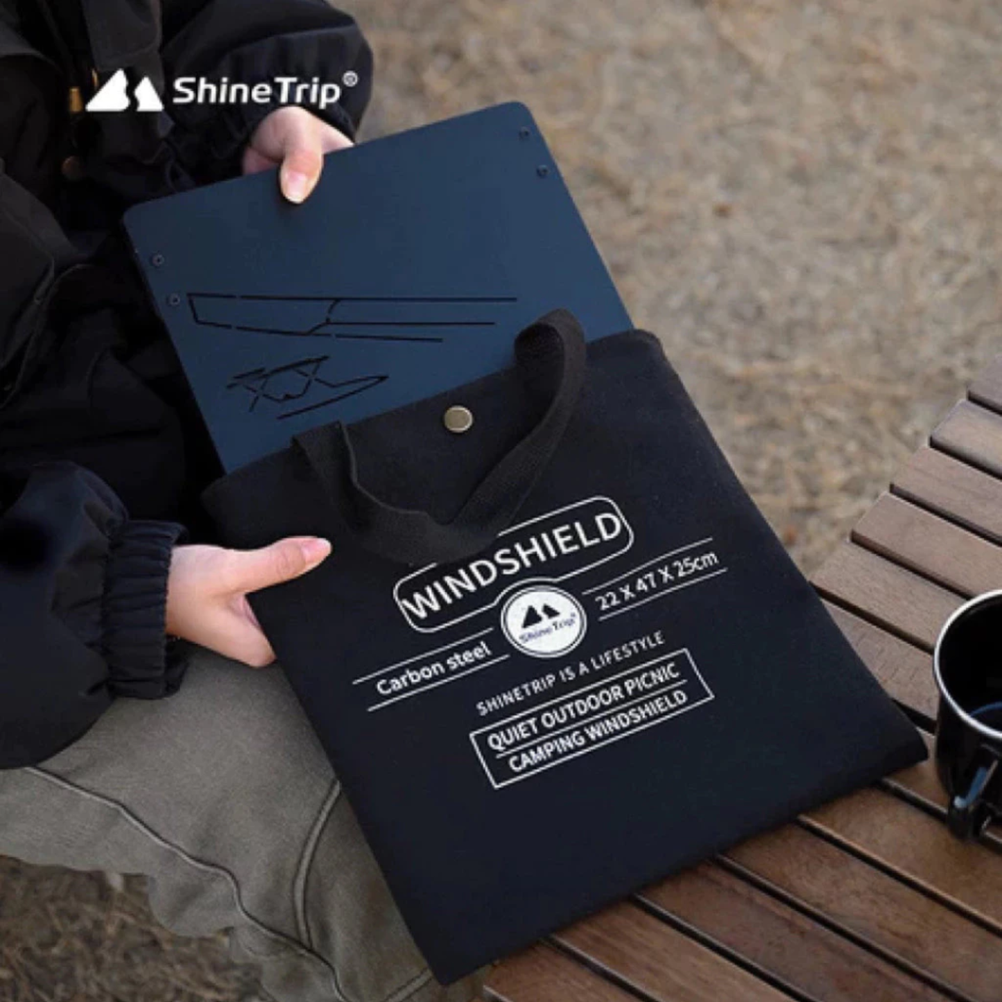 ShineTrip Camping Windshield Set – Black