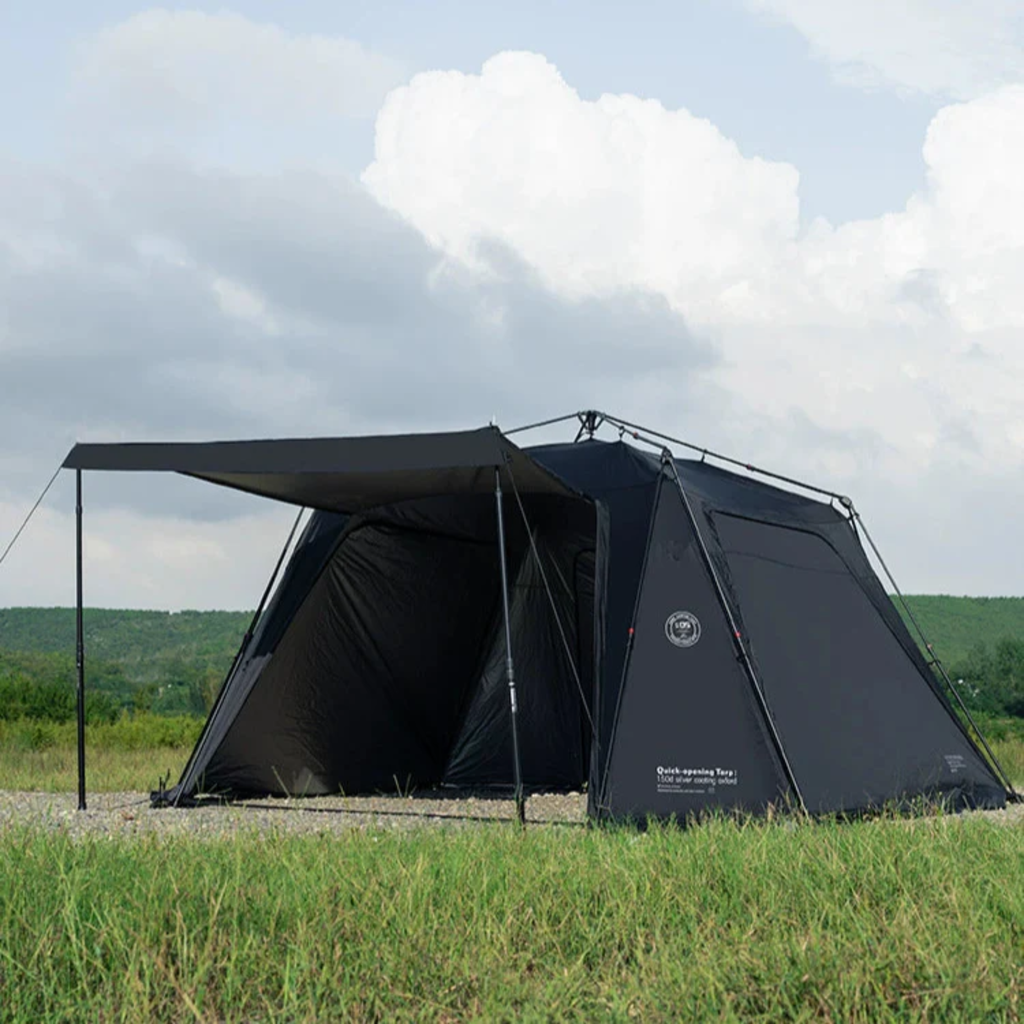 ShineTrip 05 Series Automatic Dome Canopy Zipper Sidewalls Set of 2 - Black