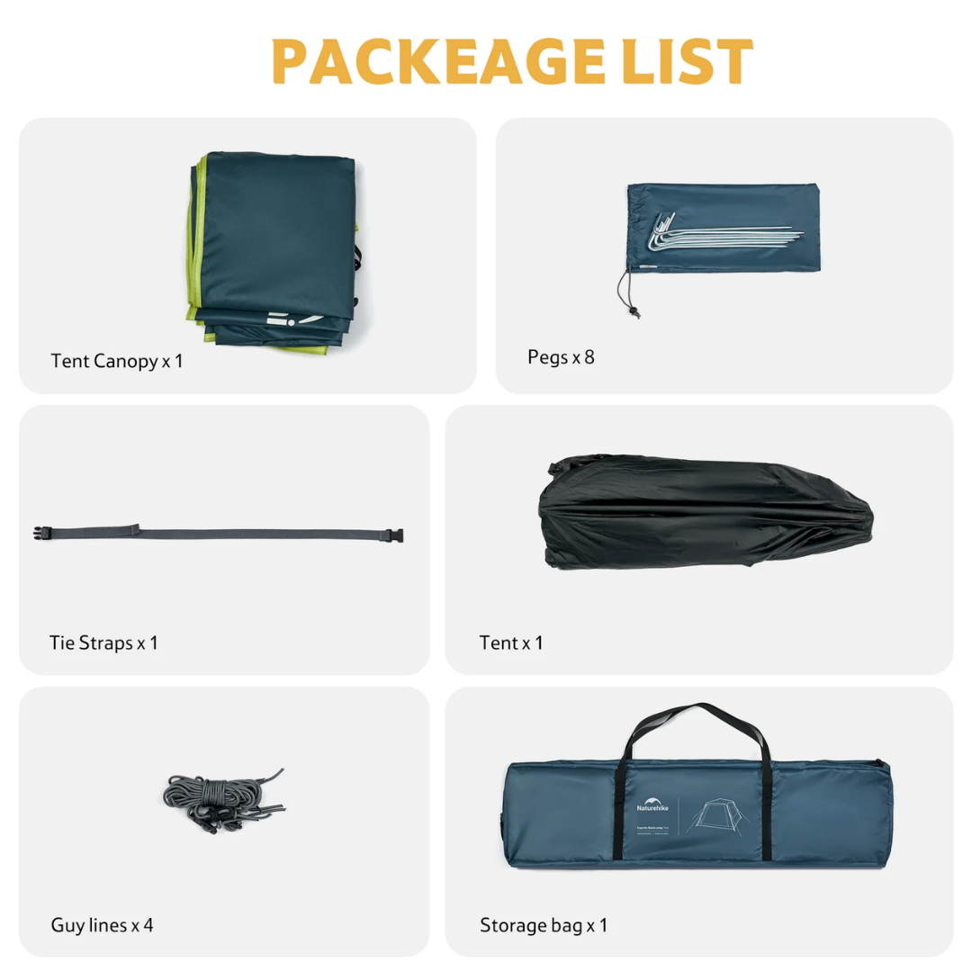 Naturehike Cape Lite Quick Opening Tent 6 People - Navy