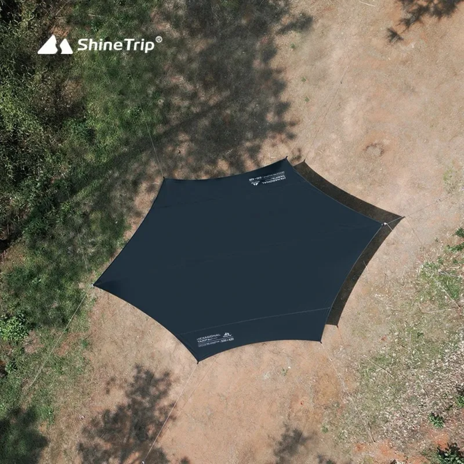 ShineTrip Hexagonal Vinyl Skylight - Black