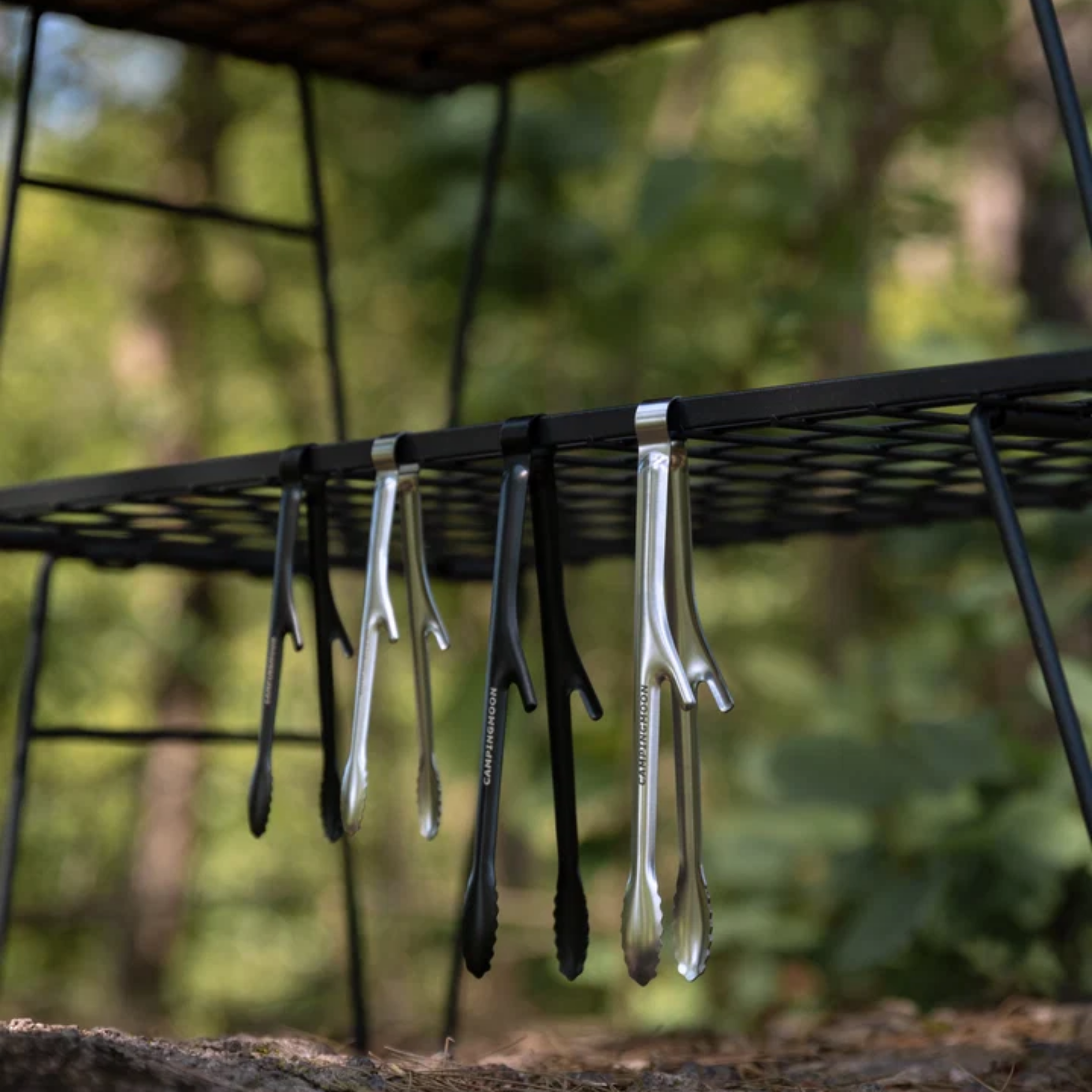Campingmoon Solo Stainless Steel BBQ Tongs S