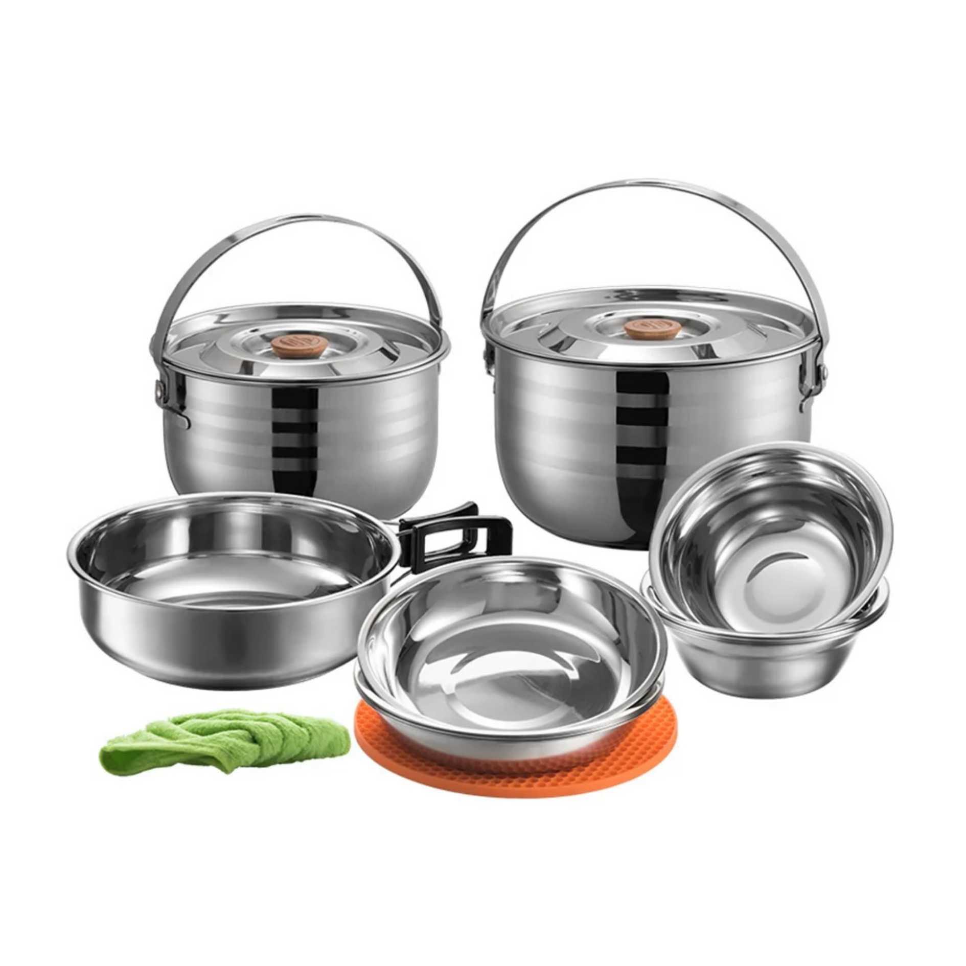Campingmoon Stainless Steel Camping Mess Kit