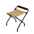 Goritta Works Height-Adjustable Folding Stool with Armrests - Black/Coyote Tan
