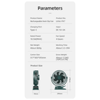 Lemoistar FA7 10000mAh Rechargeable Clip Fan
