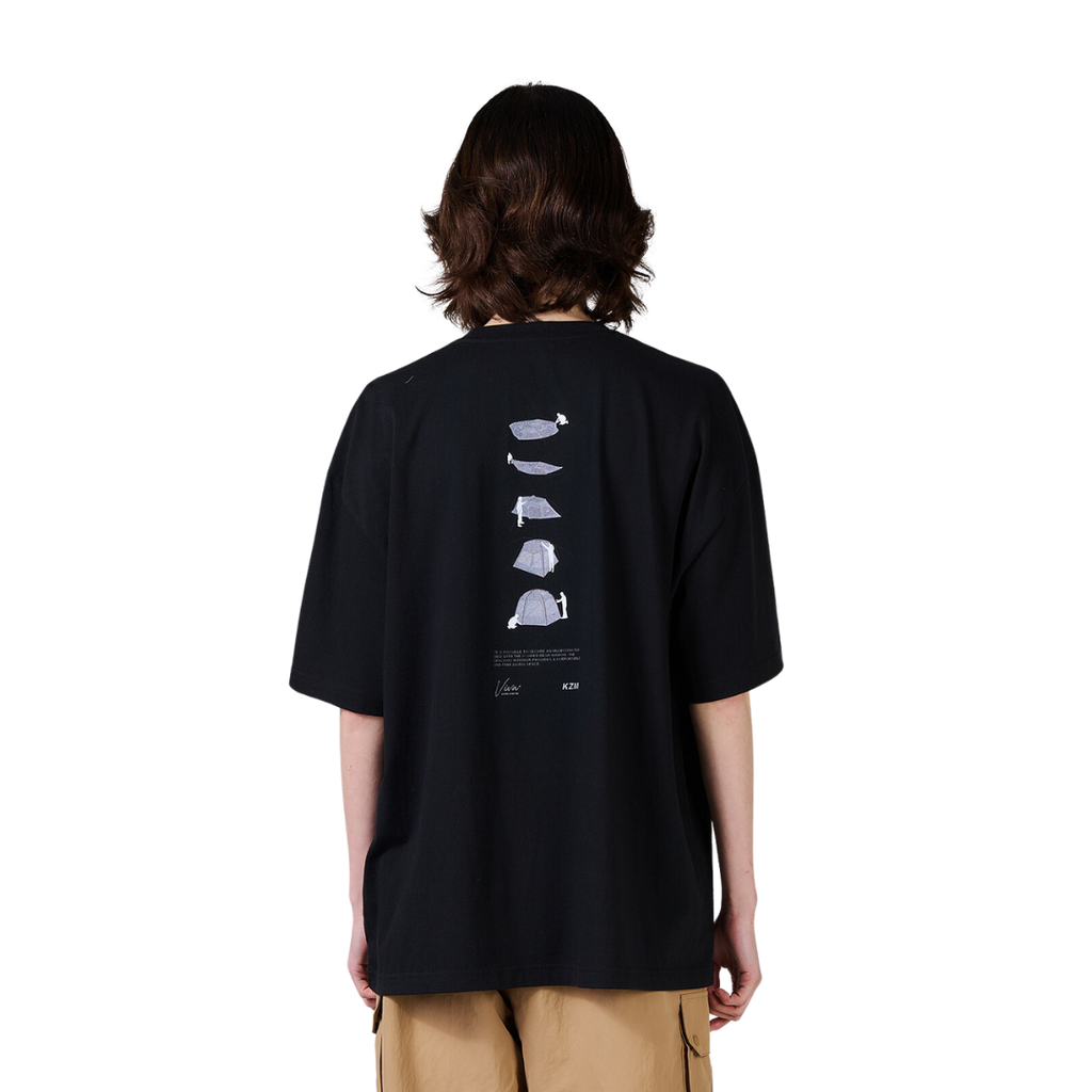 KZM Tent Illustration Short Sleeved T-Shirt