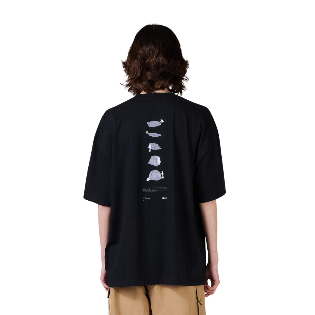 KZM Tent Illustration Short Sleeved T-Shirt