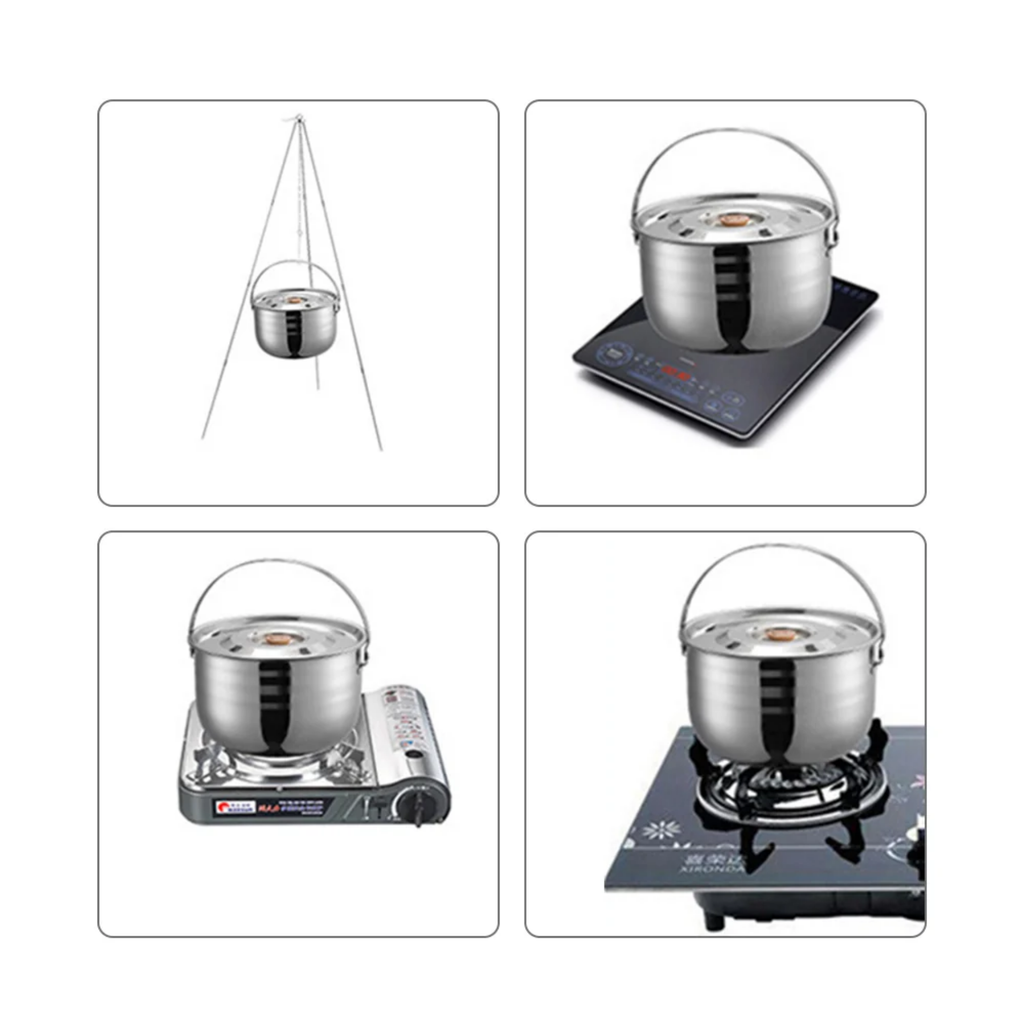 Campingmoon Stainless Steel Camping Mess Kit