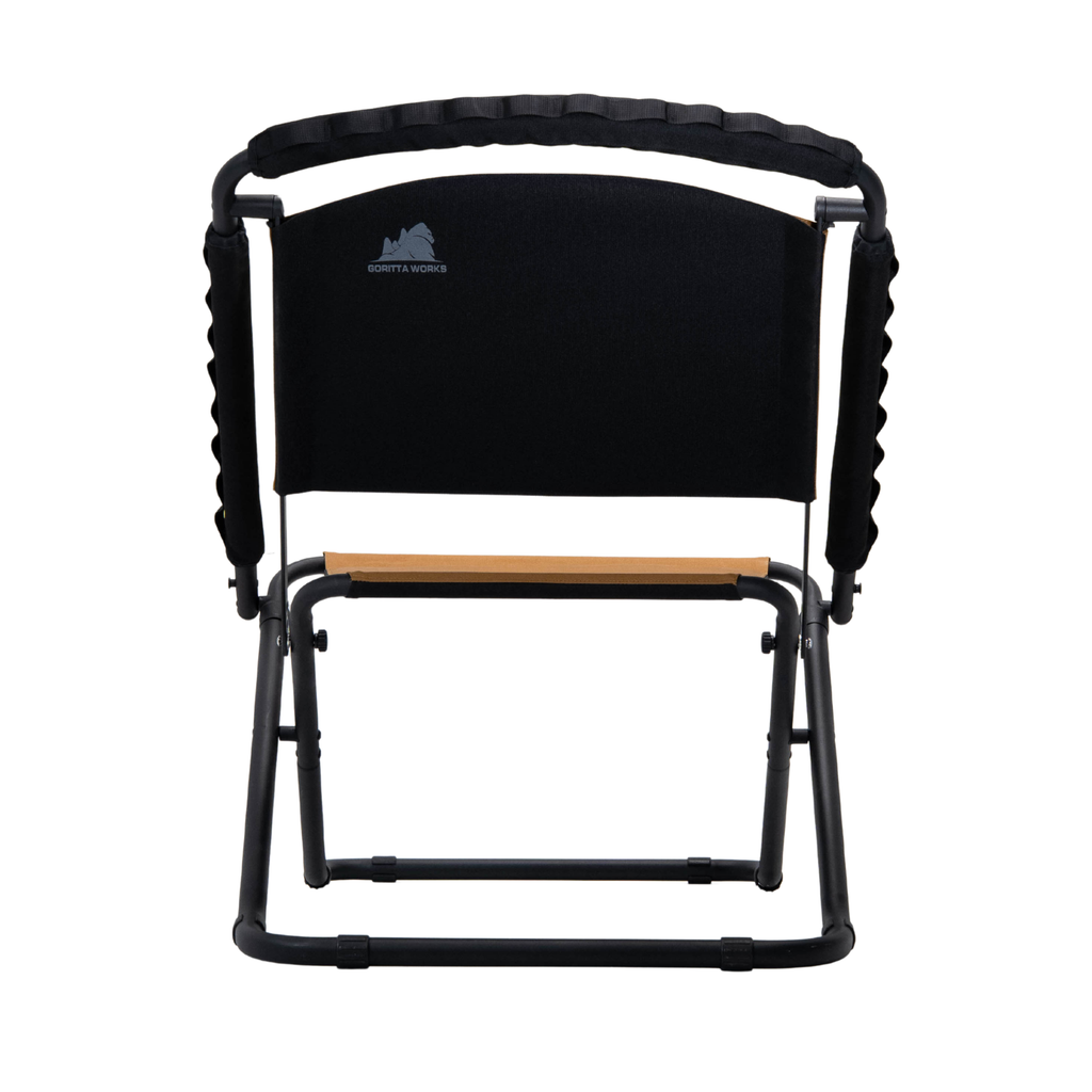 Goritta Works Height-Adjustable Folding Outdoor Camping Chair - Black/Coyote Tan