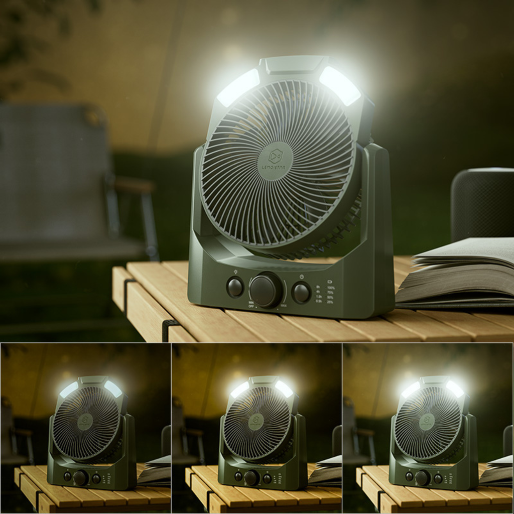 Lemoistar FT9C 20000mAh Rechargeable Camping Fan