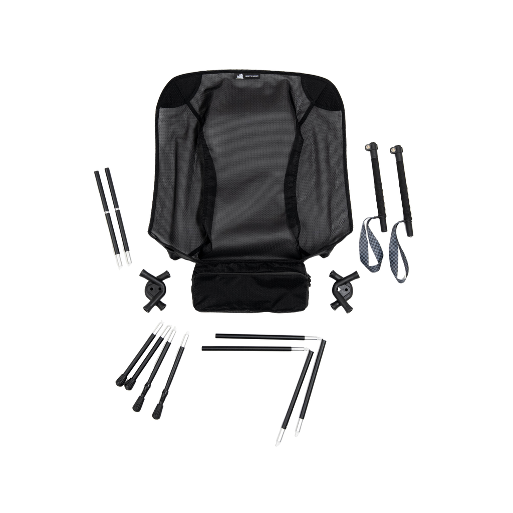 Goritta Works 2 in 1 Walking Stick Chair - Black