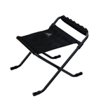 Goritta Works Height-Adjustable Folding Stool with Armrests - Black/Coyote Tan