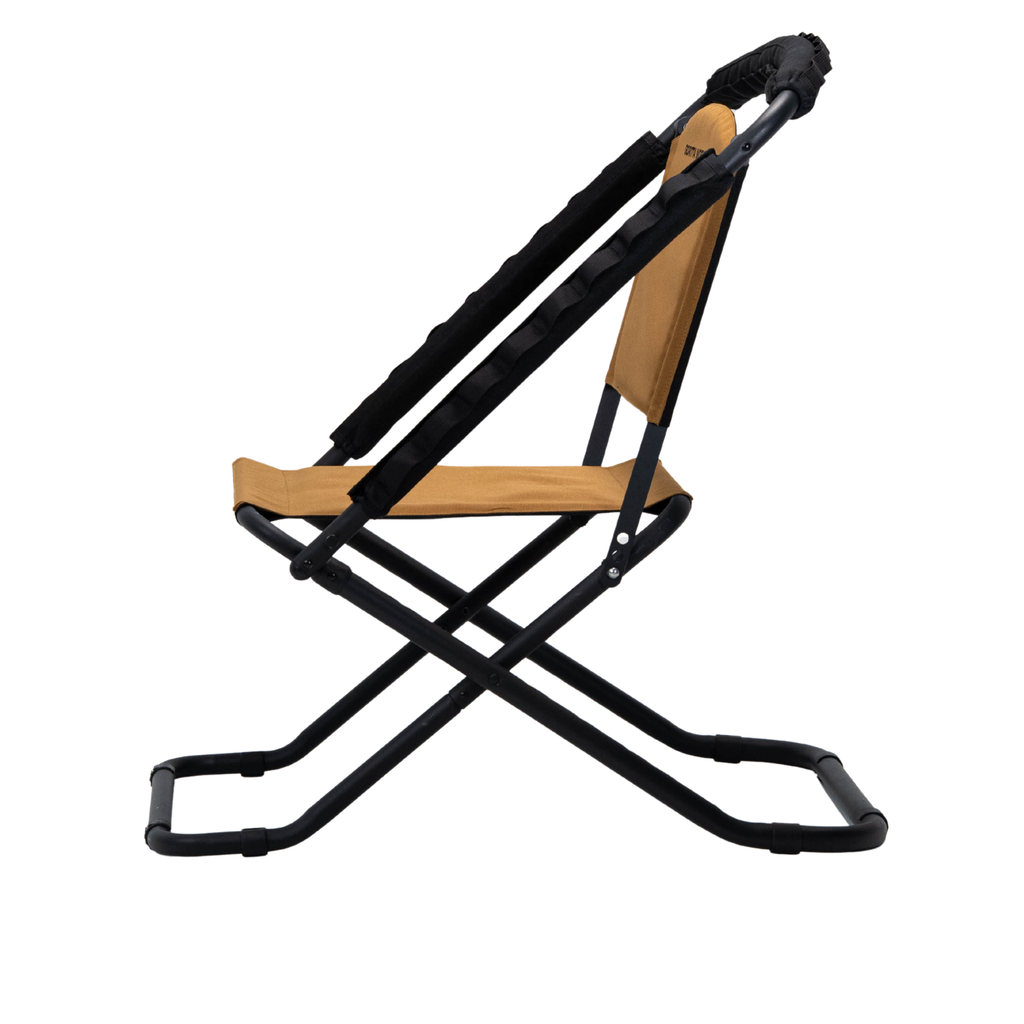 Goritta Works Height-Adjustable Folding Outdoor Camping Chair - Black/Coyote Tan